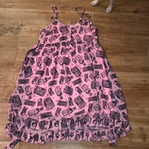 Sourpuss Size small hi lo poison dress pink